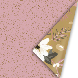 Inpakpapier | Twinkling stars roze | 30cm breed
