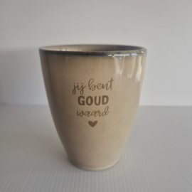 Labelgeluk mok | jij bent goud waard