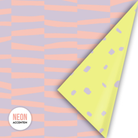 Inpakpapier |  Bold lines 30cm breed (neon)