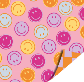 Inpakpapier | Smiley pink 30cm breed