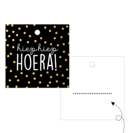 Cadeaulabel Hiep hiep hoera