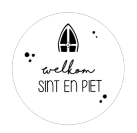 Muurcirkel | welkom Sint en Piet 20cm