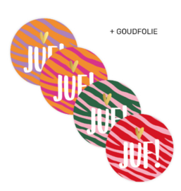 Sticker | juf assorti (per 10)