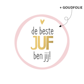 Sticker | de beste juf ben jij (per 10)