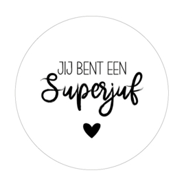 Onderzetter | JIJ BENT EEN SUPERJUF | 4 kleuren