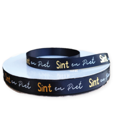 Satijnlint 12mm | Sint en Piet | 2 meter