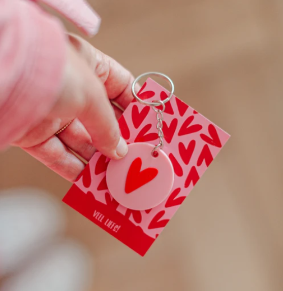 Sleutelhanger hartje | Veel liefs