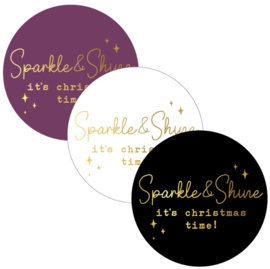 Sticker | Sparkle & Shine It's christmas time! (per 10)
