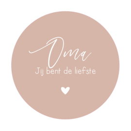 Onderzetter | OMA JIJ BENT DE LIEFSTE | 4 kleuren