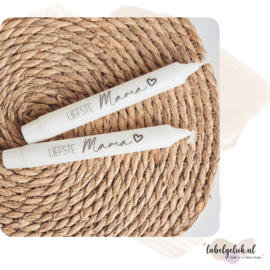 Dinerkaars met tekst | Liefste Mama