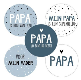 Stickerset | papa 40mm (per 5)