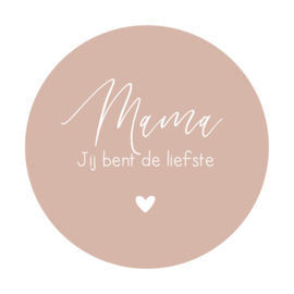 Onderzetter | MAMA JIJ BENT DE LIEFSTE | 4 kleuren