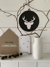 Kerstbalhanger | rendier wit