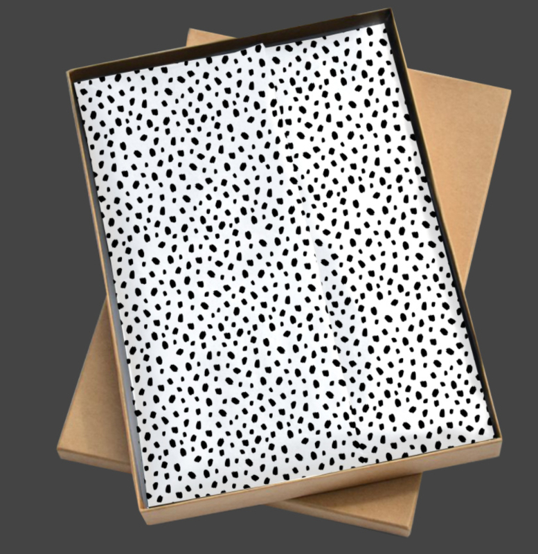 vloeipapier dots 20cm breed (per 3m) | Cadeaupapier