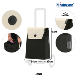 Opvouwbare boodschappentrolley voor de trap, Scala Traploper Shopper Jano creme