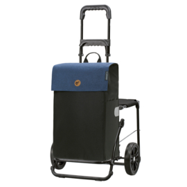 Boodschappenwagen met zitje, Komfort Shopper Hera blauw