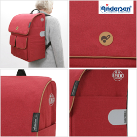 Lichte boodschappenwagen voor achter de fiets, Scala Shopper Ipek Mini rood