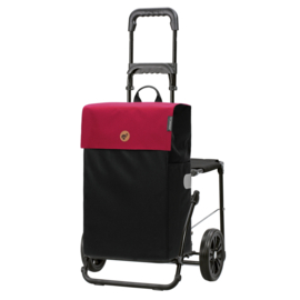 Boodschappenwagen met zitje, Komfort Shopper Hera rood