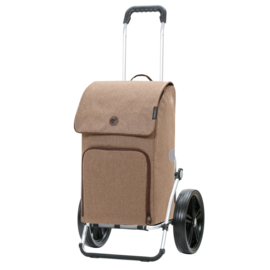 Boodschappenwagen met extra grote kogellager-wielen van 29 cm, Royal Shopper Ipek Maxi zand
