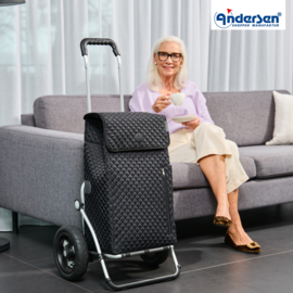 Boodschappenwagen met luchtbanden, Royal Shopper Lissa zwart