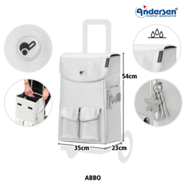 Opvouwbare boodschappentrolley voor de trap, Scala Traploper Shopper Abbo zilver