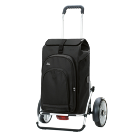 Boodschappenwagen met grote wielen en spatborden voor achter de fiets, Royal Shopper Plus Hydro 3.0 zwart