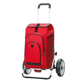 Boodschappenwagen met grote wielen en spatborden voor achter de fiets, Royal Shopper Plus Hydro 3.0 rood