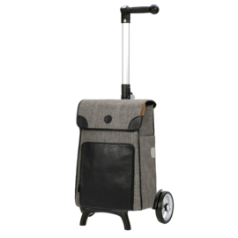 Boodschappenwagen voor achter de fiets, Unus Shopper Fun Elik zwart