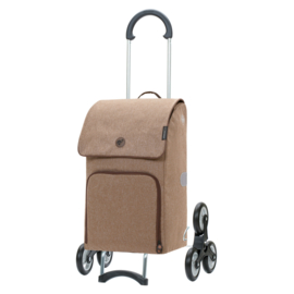 Opvouwbare boodschappentrolley voor de trap, Scala Traploper Shopper Ipek Maxi zand