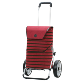 Boodschappenwagen met grote wielen  met kogellagers, Royal Shopper Jelke bordeaux