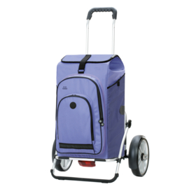 Boodschappenwagen met grote wielen en spatborden voor achter de fiets, Royal Shopper Plus Hydro 3.0 flieder lila
