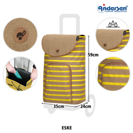 Tas Eske geel, boodschappentas voor de boodschappenwagen van Andersen