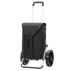 Boodschappenwagen met extra grote kogellager-wielen van 29 cm, Royal Shopper Oli.P 3.0 zwart