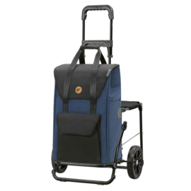 Boodschappenwagen met zitje, Komfort Shopper Senta 2.0 blauw