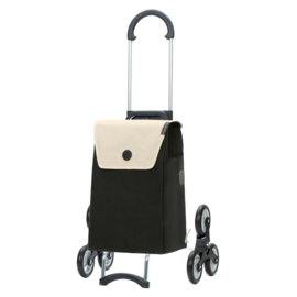 Opvouwbare boodschappentrolley voor de trap, Scala Traploper Shopper Jano creme