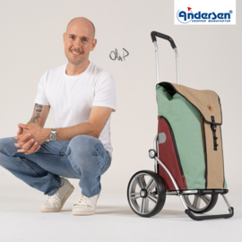 Boodschappenwagen met grote wielen  met kogellagers, Royal Shopper Oli.P 2.0 beige