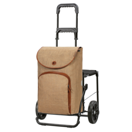 Boodschappenwagen met zitje, Komfort Shopper Reik beige