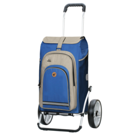 Boodschappenwagen met grote wielen  met kogellagers, Royal Shopper Hydro 2.1 blauw