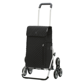 Opvouwbare boodschappenwagen voor de trap, Royal Traploper Shopper Lissa zwart