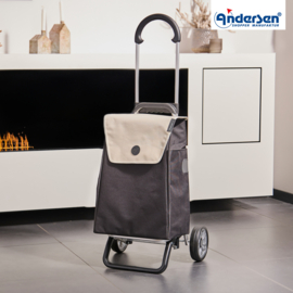 Zeer lichte boodschappenwagen van aluminium, Scala Shopper Plus Jano creme