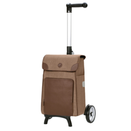 Boodschappenwagen voor achter de fiets, Unus Shopper Fun Elik bruin