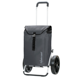 Boodschappenwagen met extra grote kogellager-wielen van 29 cm, Royal Shopper Ortlieb antraciet
