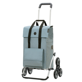 Opvouwbare boodschappenwagen voor de trap, Royal Traploper Shopper Lisa blauw