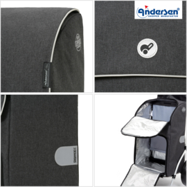 Opvouwbare boodschappentrolley voor de trap, Scala Traploper Shopper Ipek Maxi antraciet