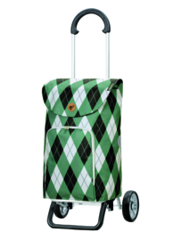 Opvouwbare boodschappenwagen van aluminium, Scala Shopper Plus Arik Groen