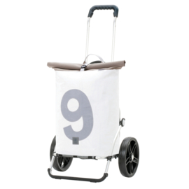 Boodschappenwagen met grote 3-spaken wielen, Royal Shopper 360° Steg 9