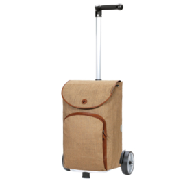 Boodschappenwagen voor achter de fiets, Unus Shopper Reik beige