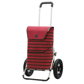 Boodschappenwagen met extra grote luchtbanden van 29 cm, Royal Shopper Jelke bordeaux