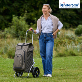 Boodschappenwagen met grote 3-spaken wielen, Royal Shopper Hydro 3.0 olijf