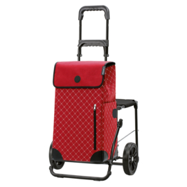 Boodschappenwagen met zitje, Komfort Shopper Sofia rood